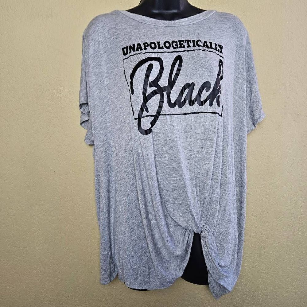 Love J Unapologetically Black Front Knot Top